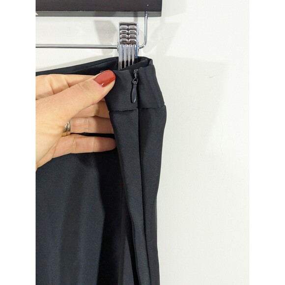 Banana Republic Black Satin Midi / Maxi Skirt Plus Size 18 Holiday Party Flowy - Picture 6 of 7